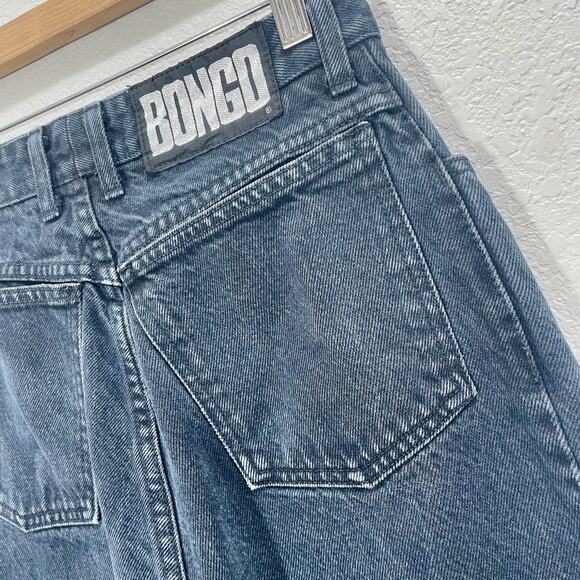 Vintage 80s Black Bongo Raw Hem Ankle Jeans High-Rise Tapered 27" Waist Grunge - Picture 9 of 13